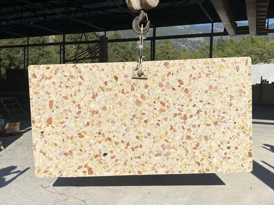 Alanya Ceppo Cream Yellow Red Terrazzo