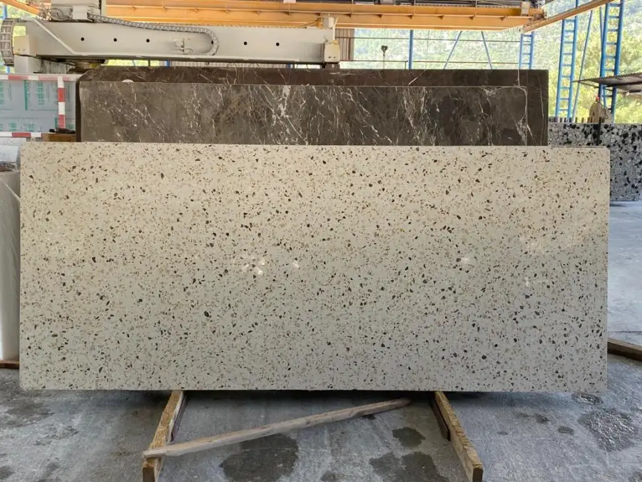 Alanya Dolomite Cream Yellow Caramel 0716 Terrazzo