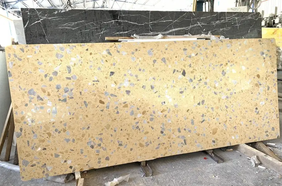 Alanya Ceppo Mustard Dolomite Terrazzo