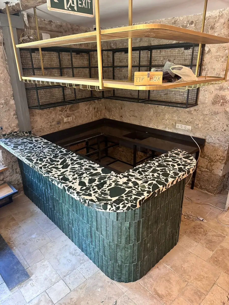 Alanya Ceppo Cream Green PLD Terrazzo