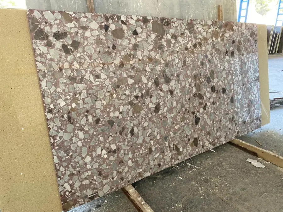 Alanya Ceppo Rose Dolomite Caramel Terrazzo