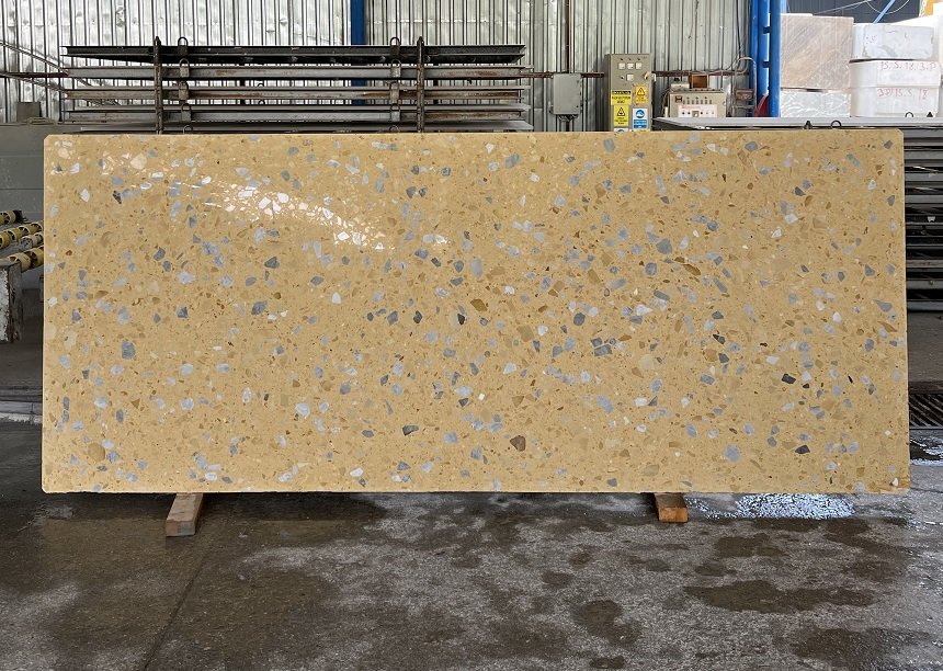 Alanya Ceppo Mustard Dolomite Terrazzo