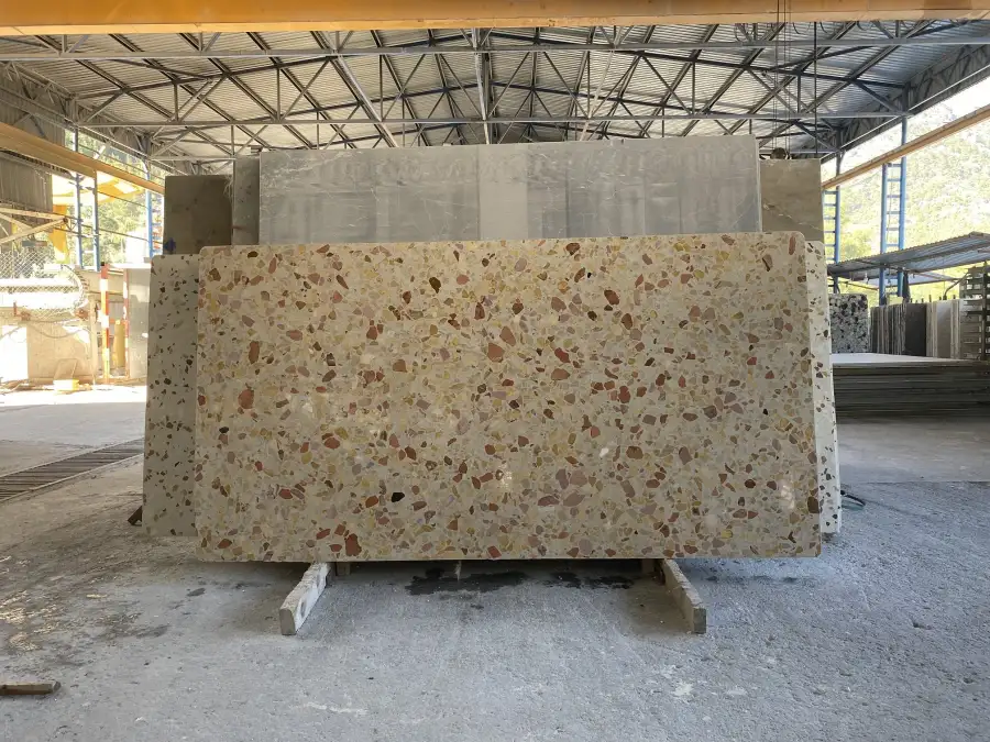 Alanya Ceppo Cream Yellow Red Terrazzo