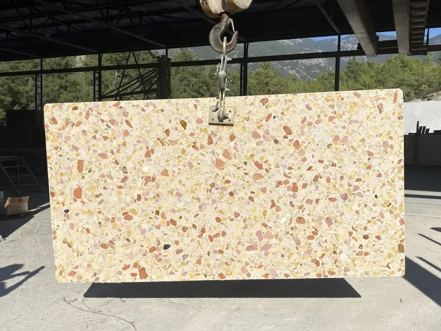 Alanya Ceppo Cream Yellow Red Terrazzo